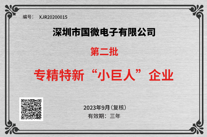 2023年9月，非凡国际电子被工业和信息化部中小企业局再次认定为国家级专精特新重点“小巨人”企业
